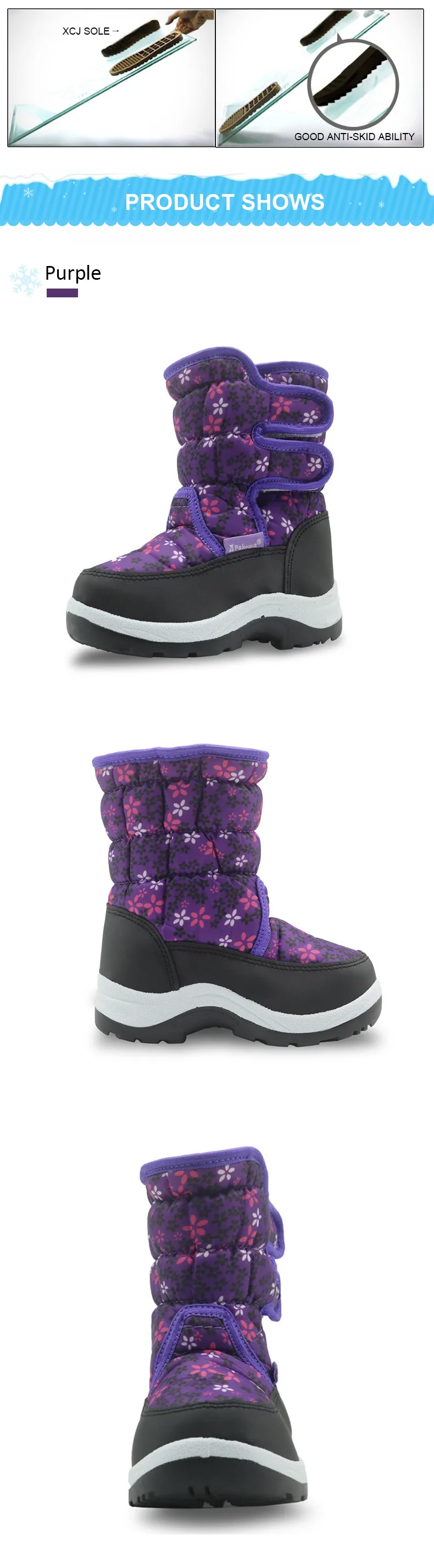 Детские зимние сапоги, брендовая зимняя обувь, сапоги до середины икры для девочек, детская обувь, теплые плюшевые зимние сапоги, обувь высокого качества Xammep