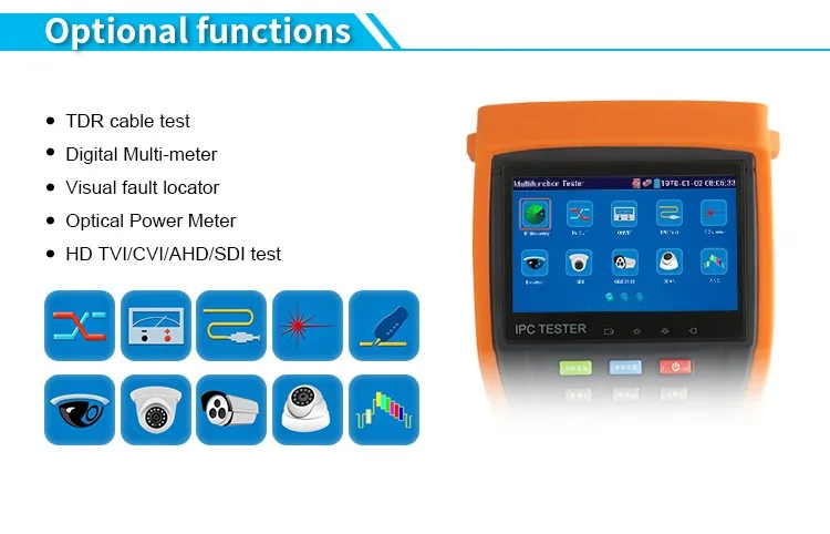 Ipc-4300, новинка 4," ipc тестер, ip-камера, тестер AHD/CVI/TVI/SDI tdr Кабельный тестер, поддержка Wi-Fi