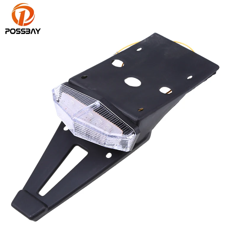 

POSSBAY Motorcycle Tail Light Rear Fender Farol Auxiliar Moto for Harley Honda Yamaha Suzuki Taillight LED Brake Warning Light