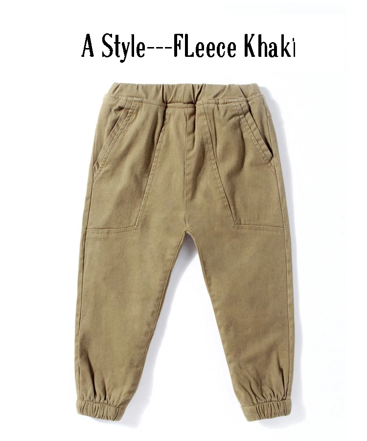 Kindstraum/ г. Новые плотные повседневные штаны для мальчиков хлопковые детские теплые штаны-шаровары однотонная детская модная школьная верхняя одежда, брюки MC1019 - Цвет: Khaki A