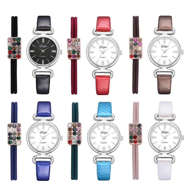 

Luxury Women Wrist Watch Bracelet Set Fahison Ladies Rhinestone Gift Creative Quartz Watches gai