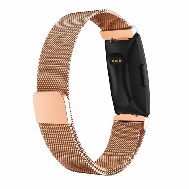 Ремешок для часов для Fitbit Inspire HR Activity Tracker Milanese магнитный ремешок из нержавеющей стали сменный ремешок для часов - Цвет: Rose gold