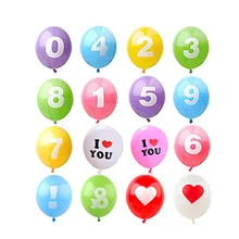 20 Pcs Number latex Inflatable Balloons 0 9 Wedding Happy Birthday Decoration Air Balloons Party Balloon