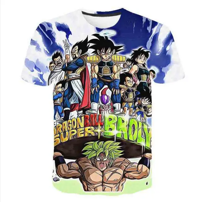 Новейшая Милая Детская футболка с 3D изображением Гоку, футболки DBZ, повседневные футболки для мальчиков и девочек, футболки с аниме «Dragon Ball Z Super Saiyan», футболки Harajuku - Цвет: picture color