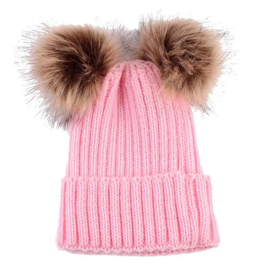 Модные дизайнерские шапочка для новорожденного, для малыша милые модные Утепленная одежда зимние вязаные шерстяные шапки шляпа подшивать