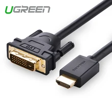 Ugreen HDMI to DVI Cable for Xiaomi TV Box Android HDMI Adapter 3D 1080P for LCD DVD Player HDTV Xbox Game PS3 Converter Cable