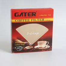 V тип бумажные фильтры для кофе Бытовая рука 101/102 падение тип отбеливатель-свободный конус 40 шт
