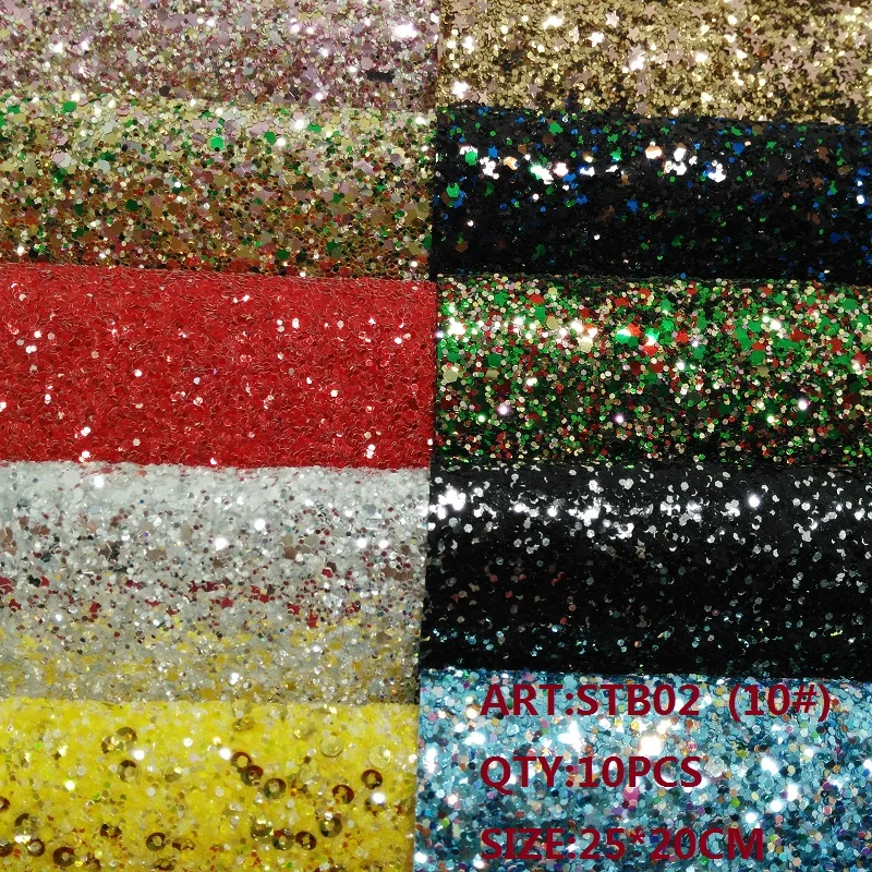 Прозрачный запас 1 комплект(10 шт.) 25X20 см Алиса блеск Cuero Sintetico с эффектом блестящей кожи для DIY аксессуары для волос ремесло STB02 - Цвет: 10