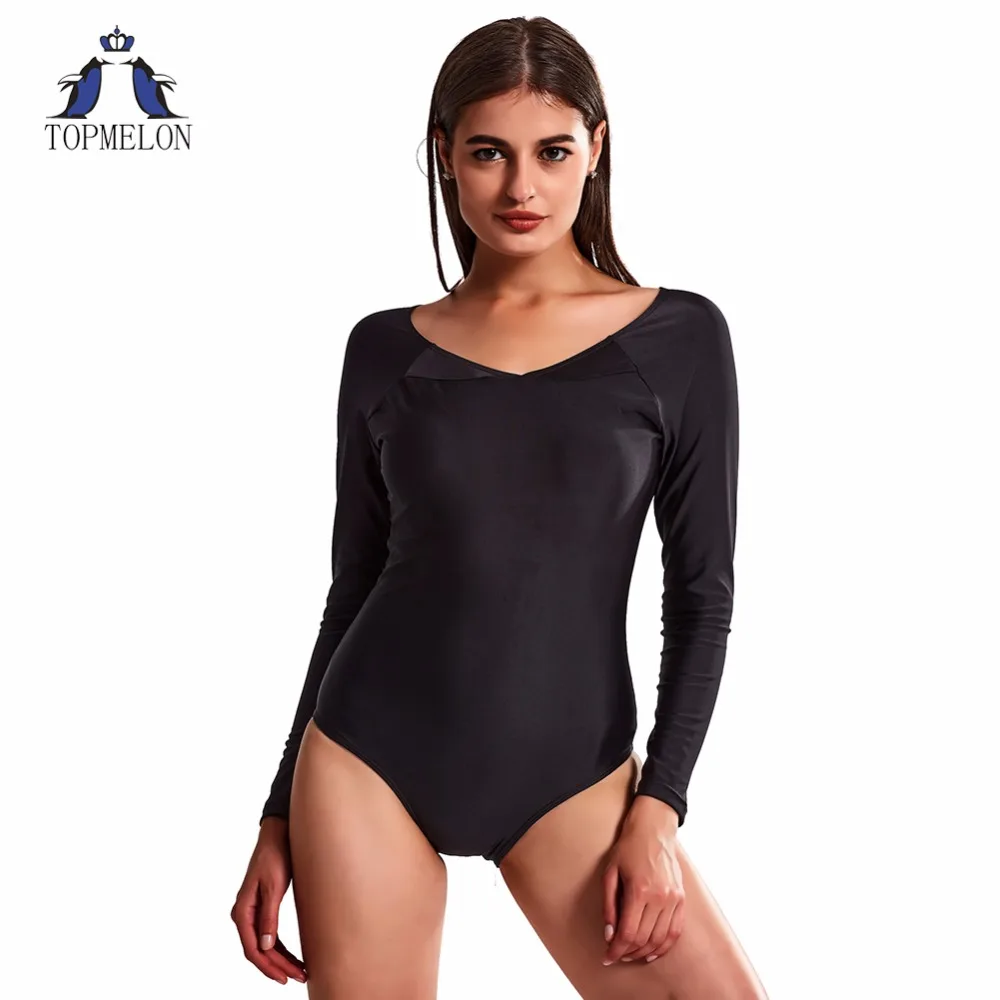 one piece swimsuit long sleeve biquini brasileiro swimwear women sexy