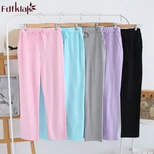 Fdfklak повседневные свободные домашние брюки для женщин; сезон осень-зима; длинные пижамы; брюки из хлопка для сна; Пижама; брюки для отдыха; Pijama inverno