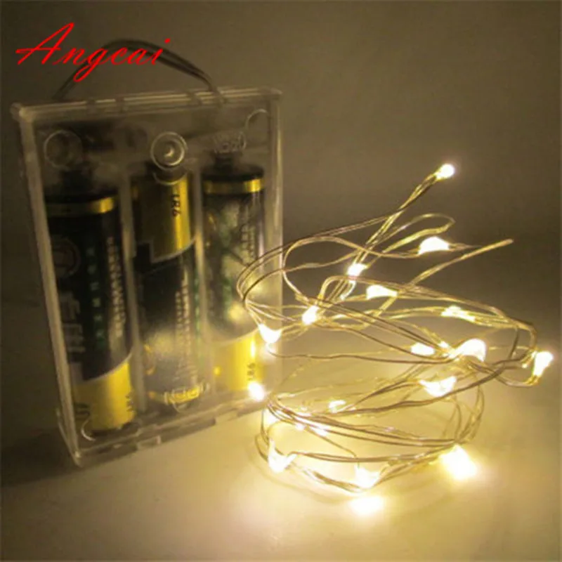 Светодиодная Водонепроницаемая медная гирлянда на батарейках 1 м 2 3 4 м|fairy lights|string