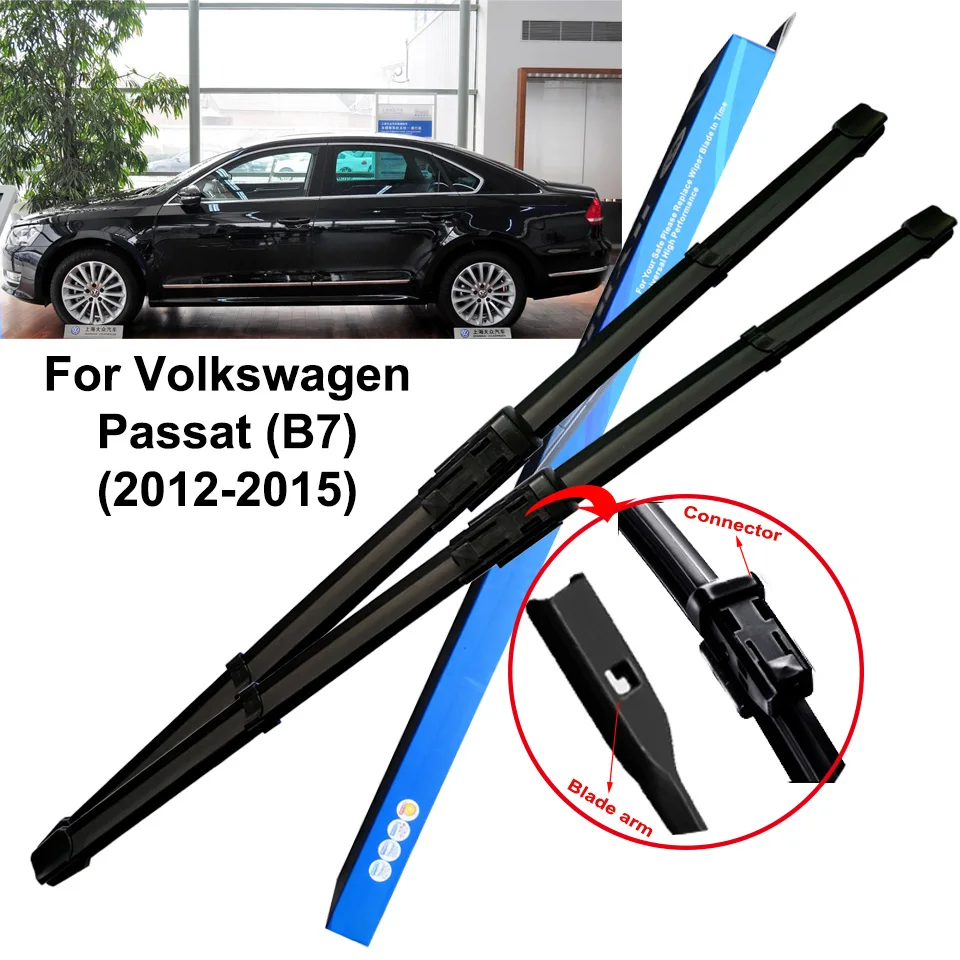 For VW Volkswagen Passat B5 B6 B7 Car Windscreen Wiper Blades Fit Hook / Push Button Arms 1988 to 2015 For VW Volkswagen Passat B5 B6 B7 Car Windscreen Wiper Blades Fit Hook / Push Button Arms 1988 to 2015