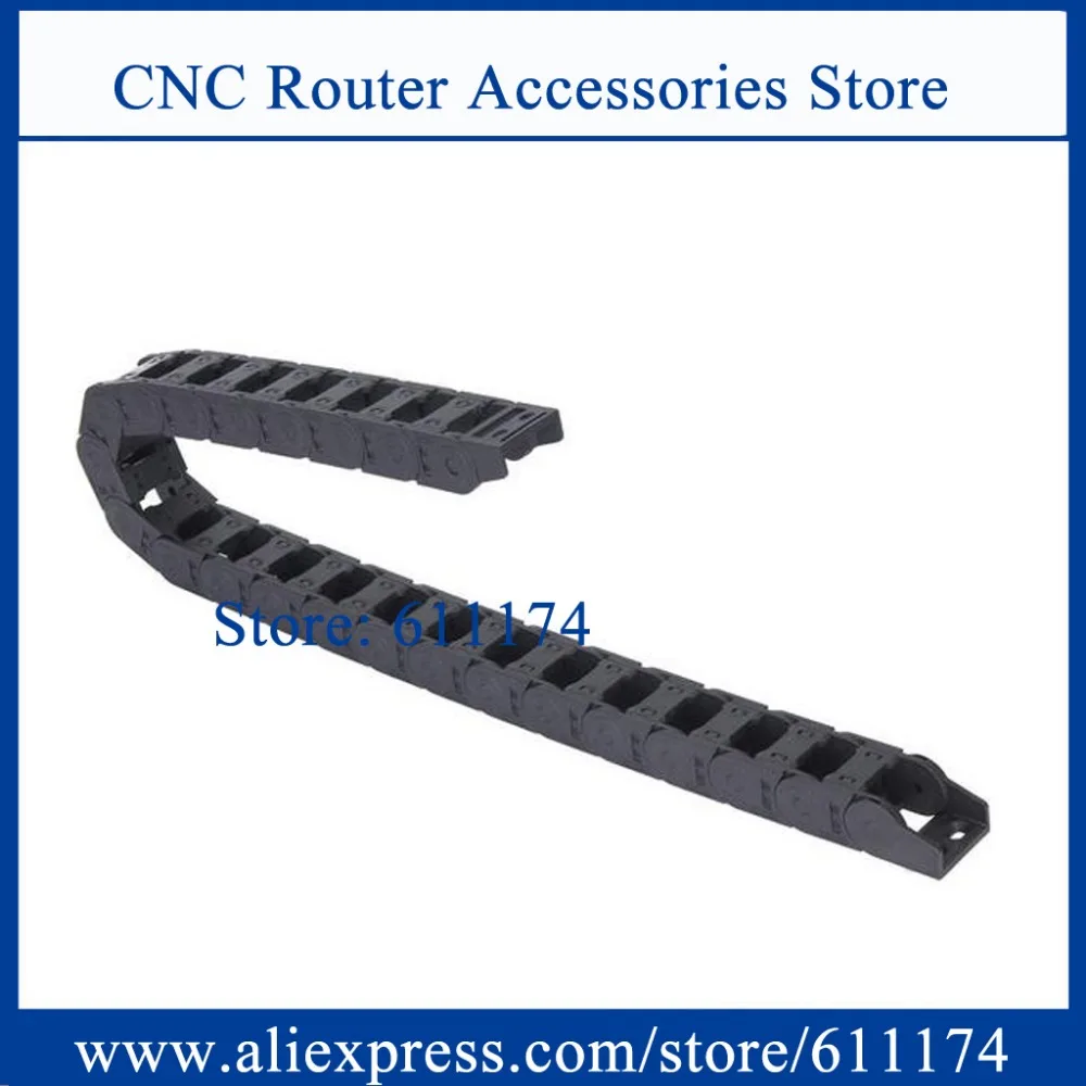 

1 meter blank color drag chain 18*25mm 18*37mm cable chain wire carrier Nylon Towline bridge open type with end connector
