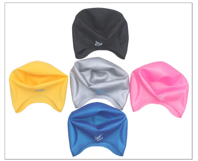 Buy Free size Elastic Waterproof PU Fabric Swim Cap