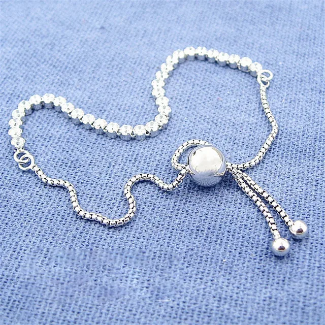 Original 925 Sterling Silver Sparkling Strand Bracelet Fit Brand Original 925 Sterling Silver Sparkling Strand Bracelet Fit Brand Jewelry Bangle Charms Diy Fashion