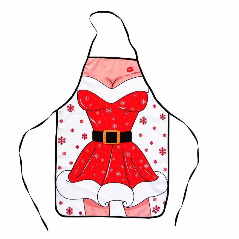 

Lady's Sexy Christmas Apron Santa Claus Apron Christmas Pinafore Dining Table Decor New Year's Home Party Supplies XMAS Apron