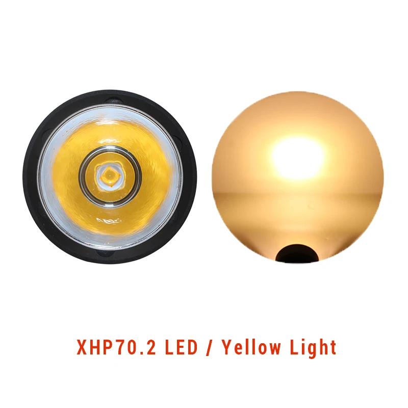 강력한 XHP70.2 LED 다이빙 손전등 토치 스쿠버 캠핑 2 인 1 휴대용 다이빙 토치, XHP70 수중 100M 손전등