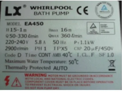 LX гидромассажная ванна Модель EA450 1.1kw/1.5HP насос для спа и ванны|pump princess|pump radiatorpump