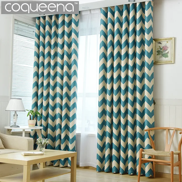 Elegant Chervon Design Blackout Curtains For Bedroom Modern Living Elegant Chervon Design Blackout Curtains For Bedroom Modern Living Room Decorative Door D Teal