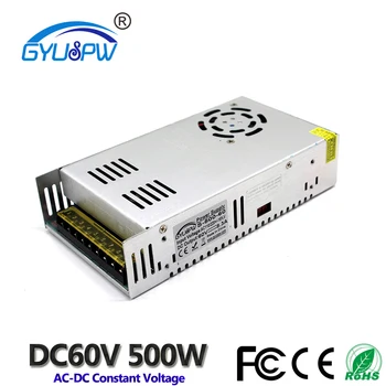 

60V 8.3A 500W Switching Power Supply Driver 110V 220V AC DC60V Power Source For LED Strip Light Display Stepper Motor CCTV