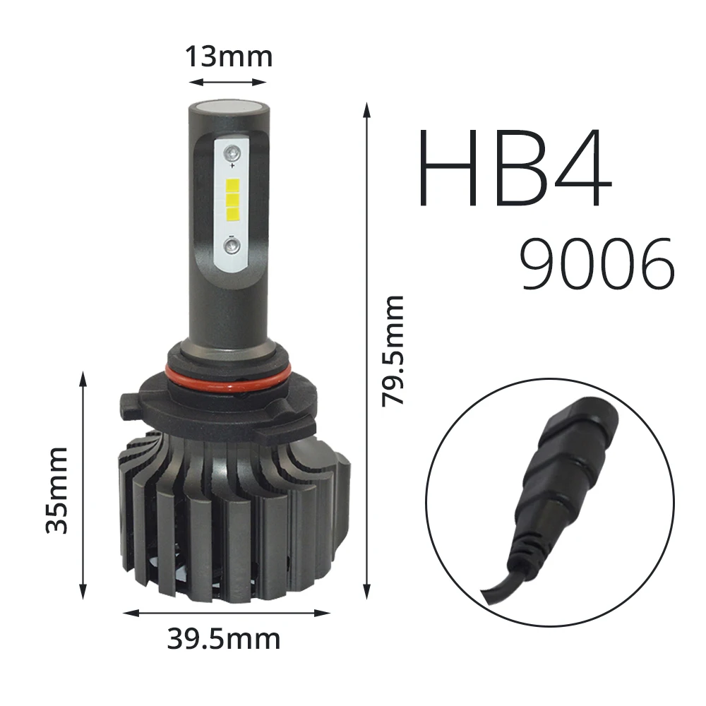 2X H7 H4 H8 H9 H11 HB3 HB4 9007 H3 H1 COB фара противотуманная Автомобильная Led 72 Вт 8000лм Hi-LO лампа дальнего ближнего света автомобильная лампа 6500 к DC 12 В