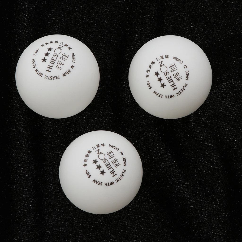 

3 Pieces Professional 3-Star 40+mm White Ping Pong Balls New ABS Material Table Tennis Balls for Training Game Match