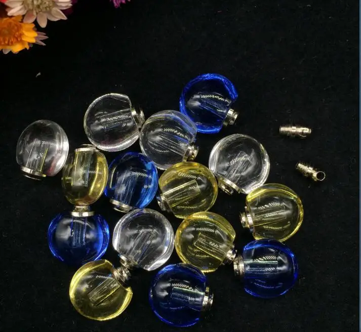 500pcs Wholesale crystal vial pendants Glass Crystal Vials perfume