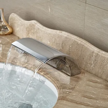 

Polished Chrome Deck Mount Waterfall Bathroom Bath Spout Free Shipping WP09