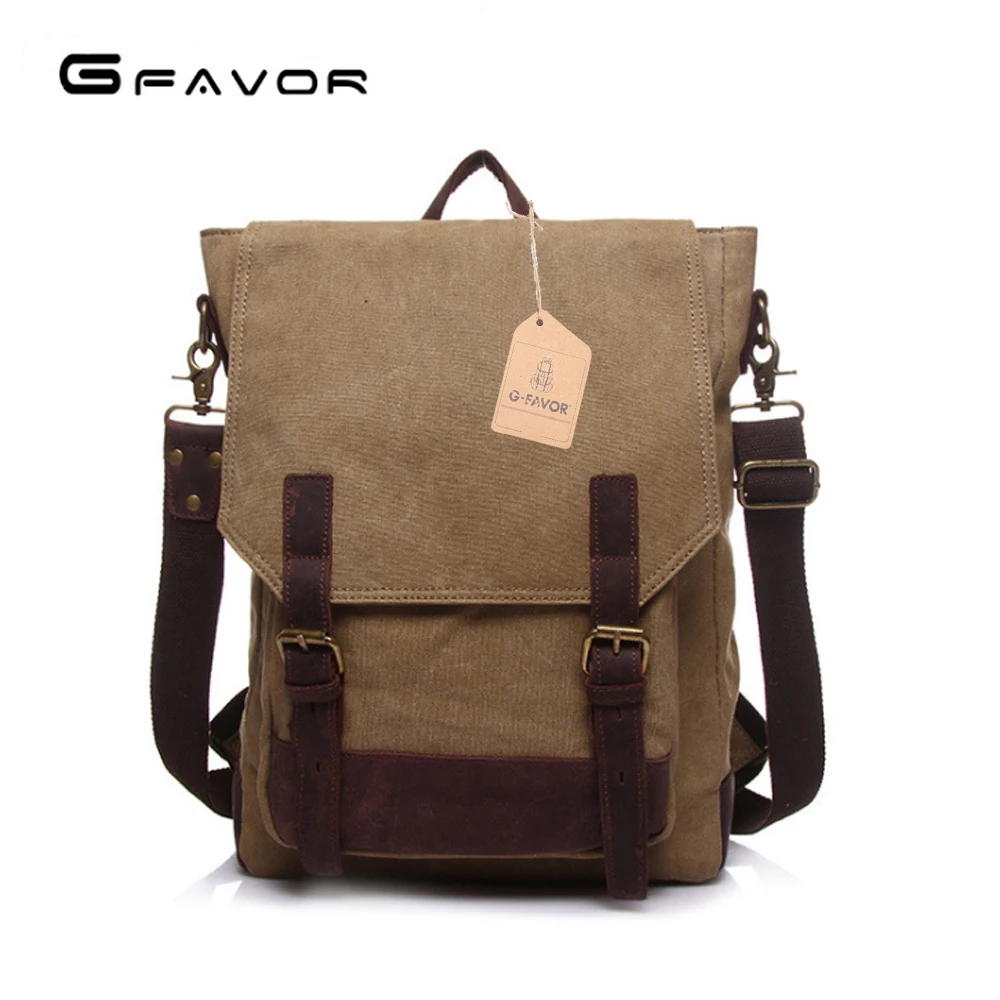 

Men Women Backpack School Bag Retro Laptop Backpack Computer Cowhide Canvas Splicing Travel Knapsack Pink/Blue/Khaki Canvas Bag