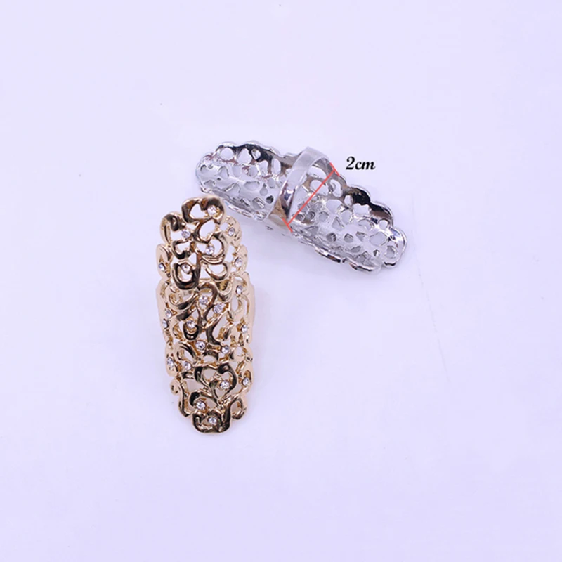 Модные Ретро увеличенные выдалбливают Кристальные позолоченные серебряные большие кольца для женщин