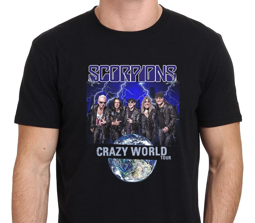 Мужская футболка с скорпионами CRAZY WORLD TOUR размеры s-xxl 2019 | одежда