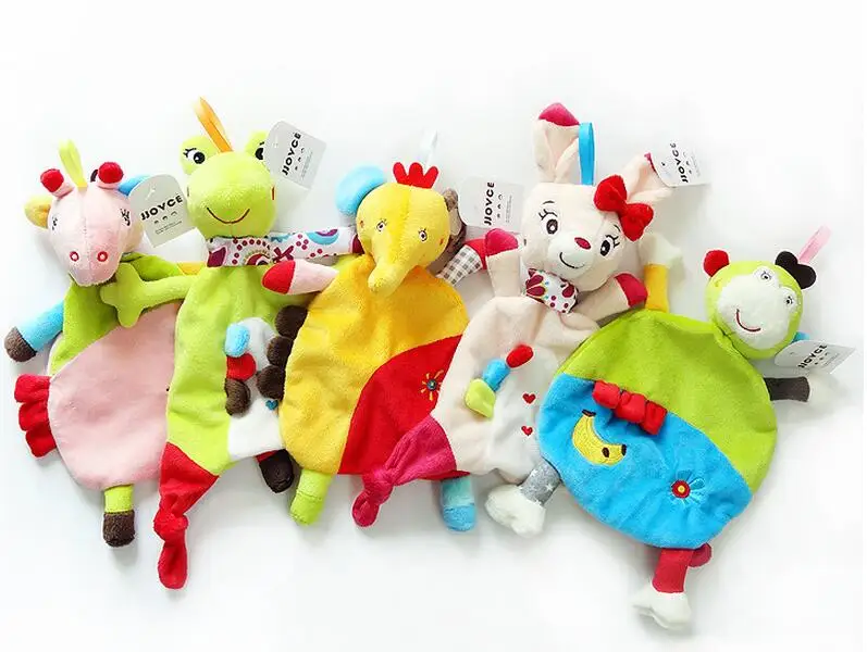 

JJOVCE Baby Comfort Towel Multicolour Kids Gift Appease Infant Ultra Soft animals Towel for child gift 40% off