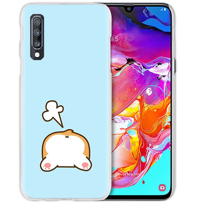 Чехол Kawaii для Samsung Galaxy A50 A70 A20e A40 A30 A20 A10 A71 A50s A9 A7 2018 жесткий прозрачный чехол