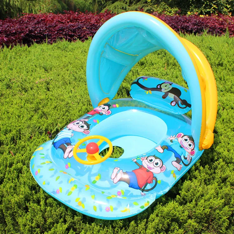 Swimming Baby Infant Child Kids Seat Swim Ring Safety Steering Wheel