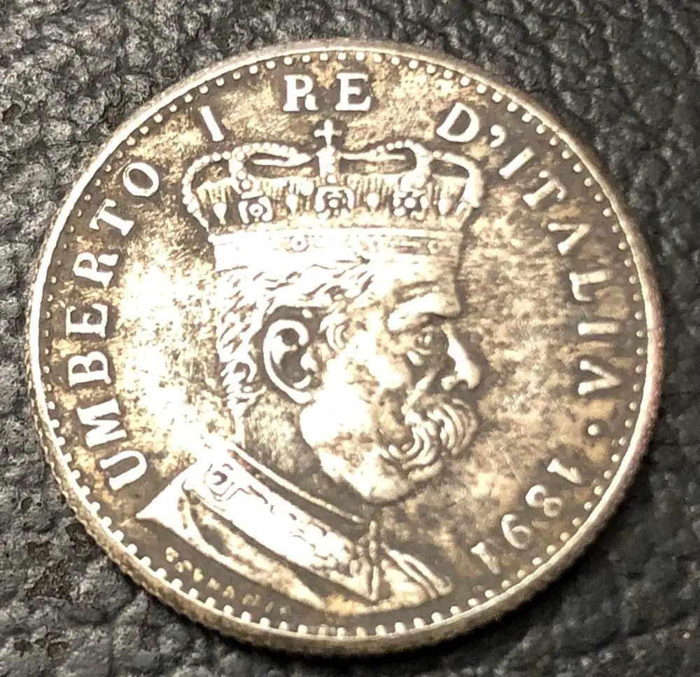 1891 Эритрея 1 Лира Umberto I Серебряная копия монеты|silver quarter coin|coin typescoin money |