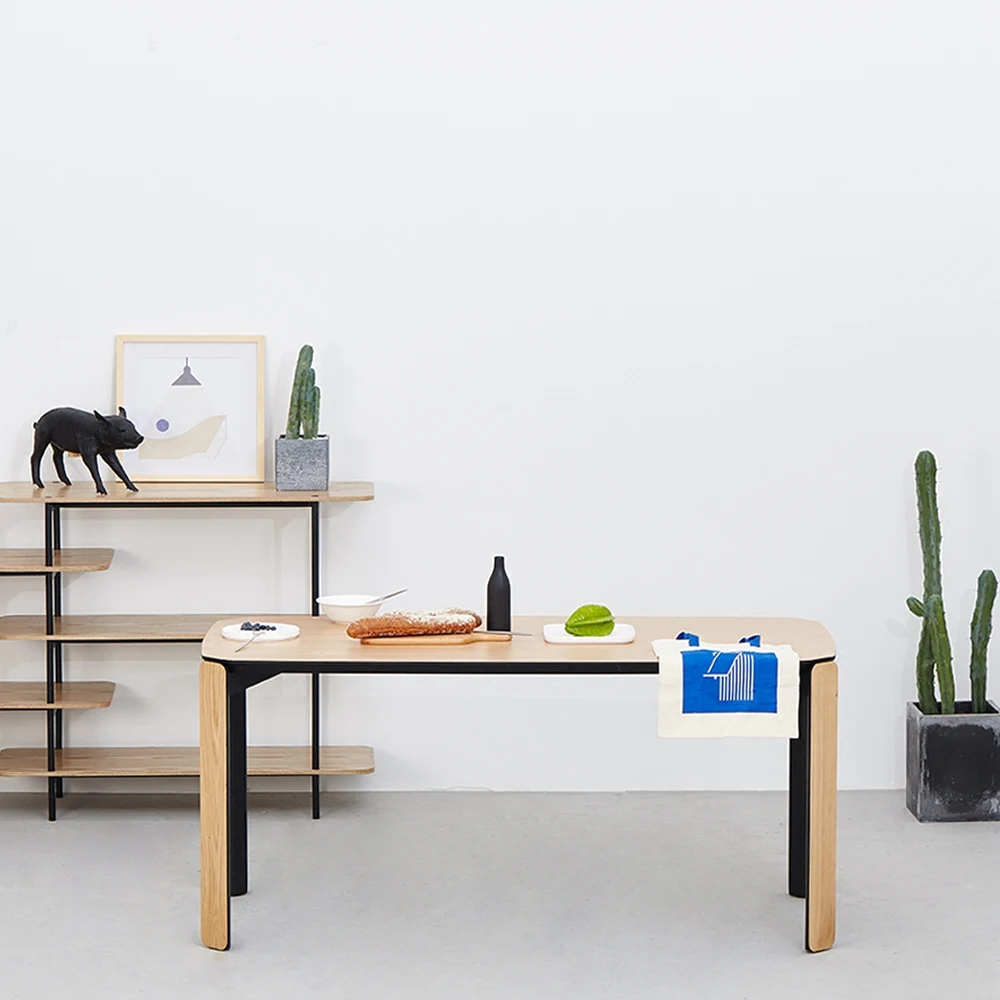 modern dining table with 1.6 meter European white oak assemble scandinavian furniture wood design by LaSelva Creative Studio modern dining table with 1.6 meter European white oak assemble scandinavian furniture wood design by LaSelva Creative Studio