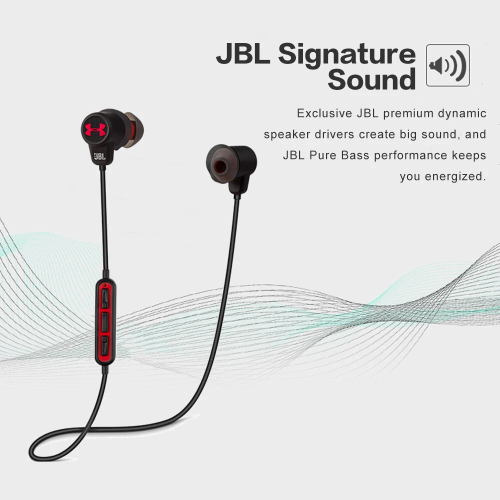 JBL беспроводные Bluetooth наушники UA1.5 музыкальные наушники спортивная Гарнитура Hands-free с микрофоном для iOS Android смартфон Hands-free