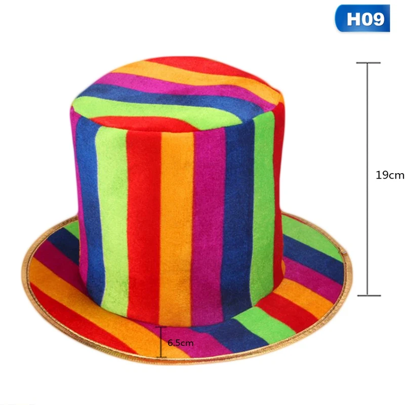Шляпа на Хэллоуин, нарядное платье, карнавальный костюм, шапка в горошек, шляпа клоуна для вечерние голова для косплея, аксессуар