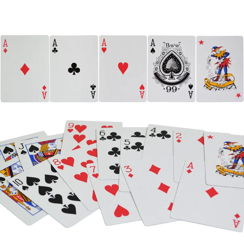2 компл./лот Техасский Холдем Бумага игральные карты для игры в покер карты; настольные игры в покер