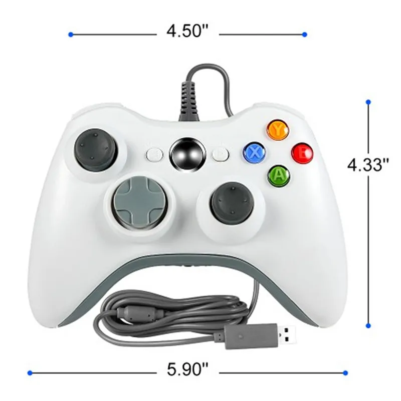 Геймпад для xbox 360 игровой контроллер проводной джойстик для xbox 360 геймер игра в игры для ПК с ОС Windows 7/8/10 игровой коврик пульта джойстика