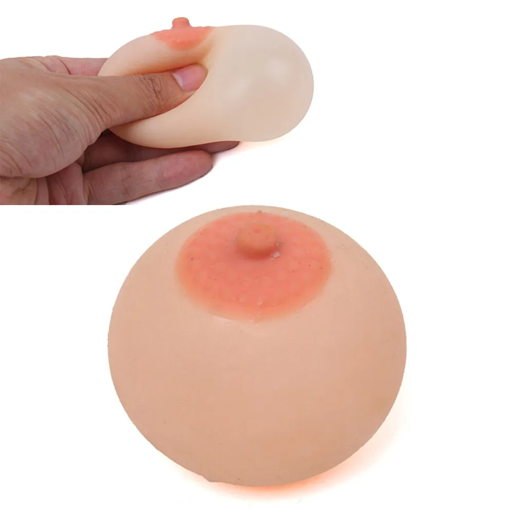 

Cute 5.5CM Soft Breast Squeeze Stress Reliever Elastic Toys Slow Rising Squeeze Toy Gift Breast Squeeze Stress Reliever Toys