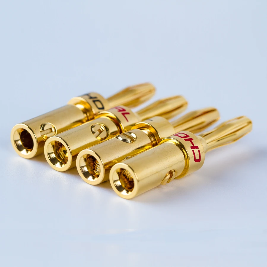 Choseal QS6032 8 шт. банановые вилки Сделай Сам СПИКЕР кабельный разъем 24 К позолоченный