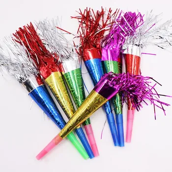 

New Colorful Tassel Paper Horn Whistle Noise Maker Children Party Cheering Props Halloween Birthday Party Supplies