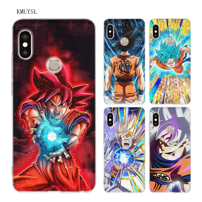 

KMUYSL dragon ball super GOku GOd fondos TPU Clear Soft Case Cover Shell for Xiaomi Redmi Note 5 Plus 5A 5X A1