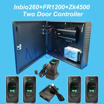 

Inbio260 Two-door fingerprint Access control System Kit+12V5A uninterrupted battery function+ FR1200 Fingerprint Reader