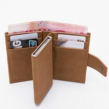 BISI GORO модный Анти rfid Автоматический чехол для кредитных карт Многофункциональная Защита porta tarjetas имя карты алюминиевый мужской кошелек