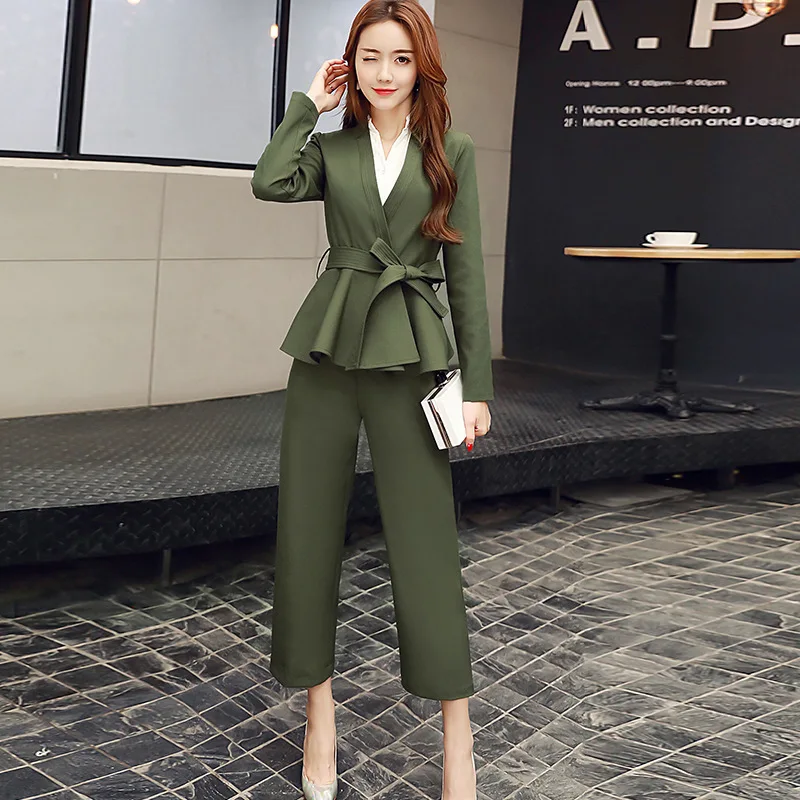 Korean Fashion Women Clothing 2 Piece Set 2017 New Temperament OL Coat+wide Leg Pants Suit ... Korean Fashion Women Clothing 2 Piece Set 2017 New Temperament OL Coat+wide Leg Pants Suit ...