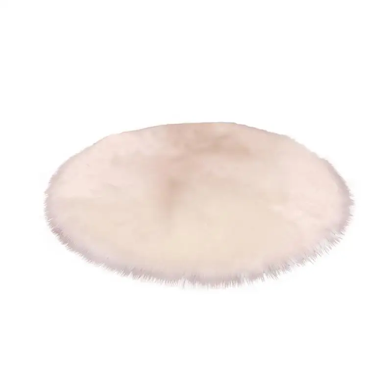 30*30 см Имитация шерсти круглая смесь подушка - Цвет: Белый