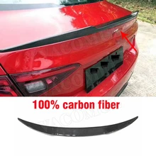 Задний спойлер из углеродного волокна для Alfa Romeo Giulia- QV стиль багажника загрузки утка спойлер для автомобиля стиль