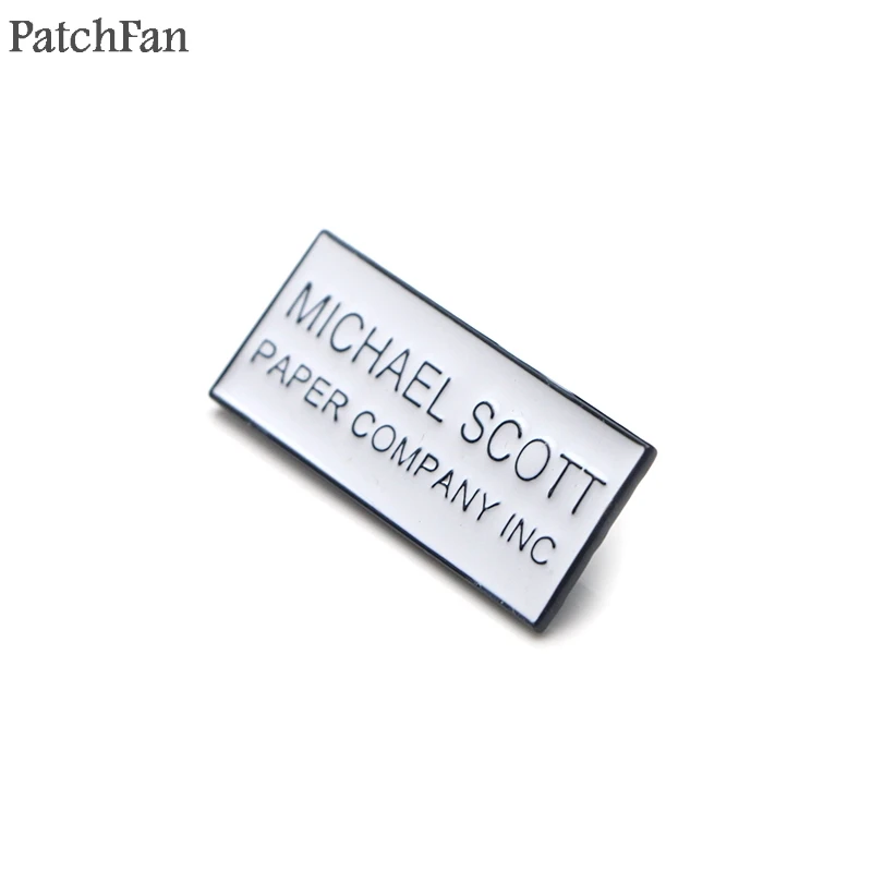 Patchfan управления вдохновил Дуайт Шрут цинка шпильки рюкзак одежда броши для